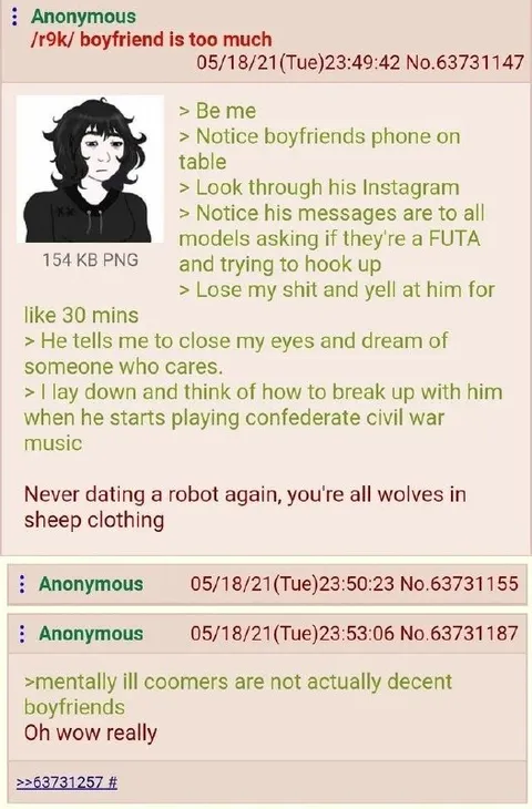 Robot Boyfriend Catfish Disaster