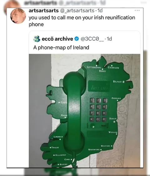 Irish Reunification Phone Map