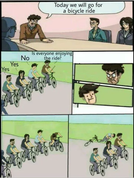 Everyone Enjoying the Bicycle Ride