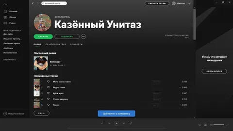 Казённый Унитаз в Spotify