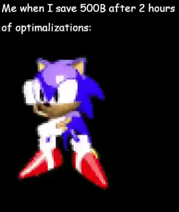 Sonic After Two Hours of Optimization