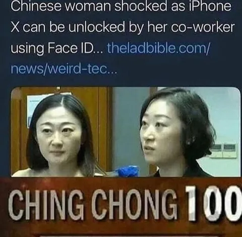 Chinese Woman Shocked by Face ID