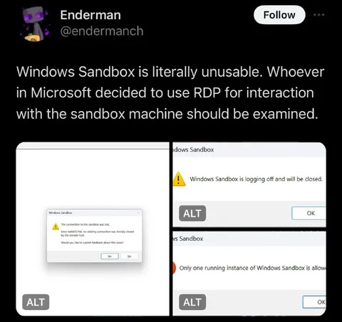 Windows Sandbox Is Literally Unusable