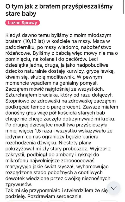 Brat przyspiesza modlitwę