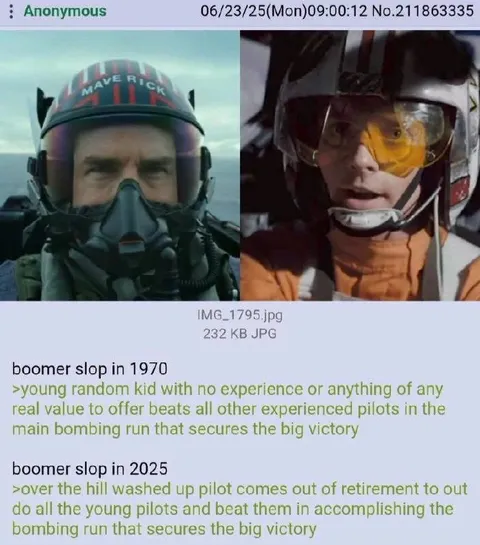 Boomer Slop in 1970 vs 2025