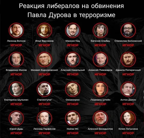 Реакция либералов на обвинения Дурова