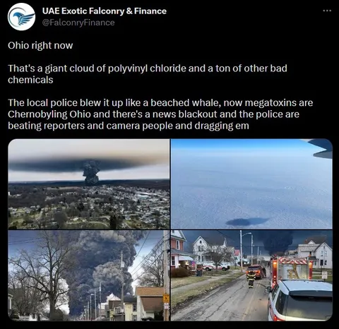 Ohio right now chemical disaster