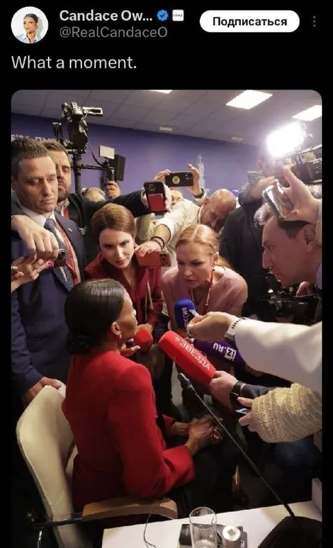 What a moment at the press scrum