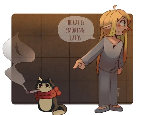 The Cat Is Smoking Lalos