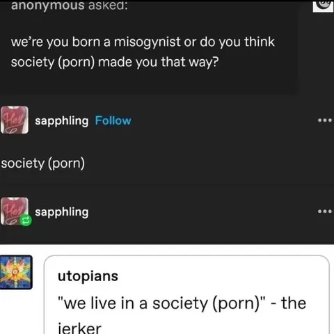 Society Porn Misogyny Question
