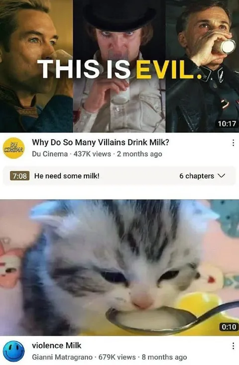 Villains Drinking Milk