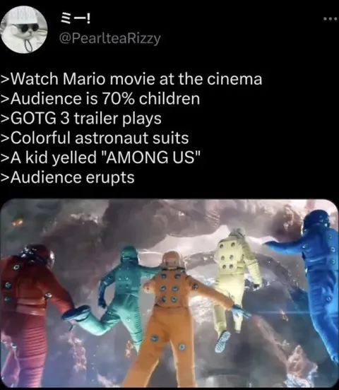 Among Us at the Mario Movie