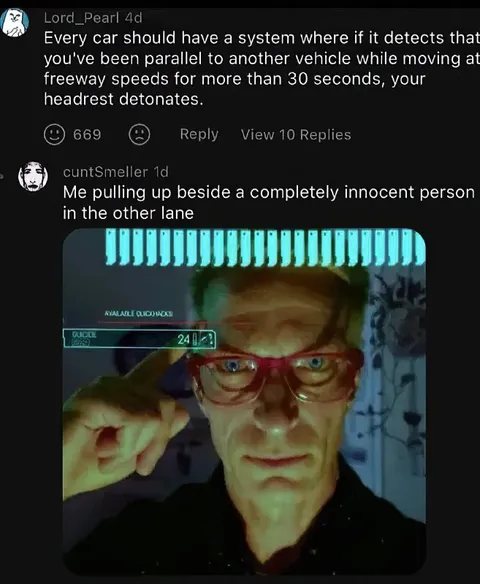 Innocent Driver in the Other Lane