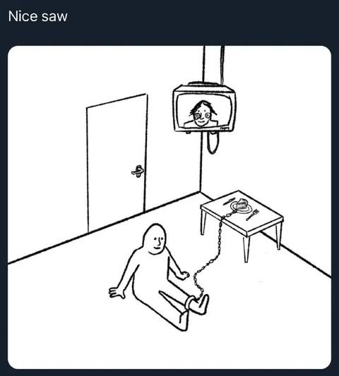 Nice Saw Chained Person