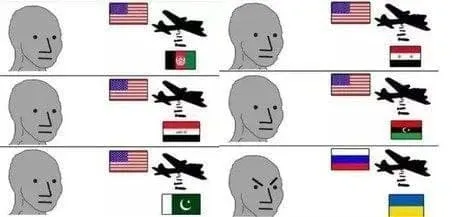 Американский самолёт и флаги