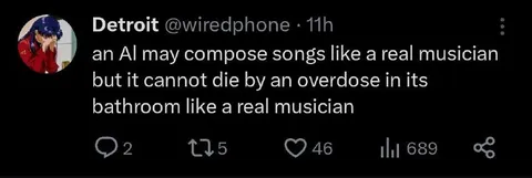 AI Cannot Die Like Musicians