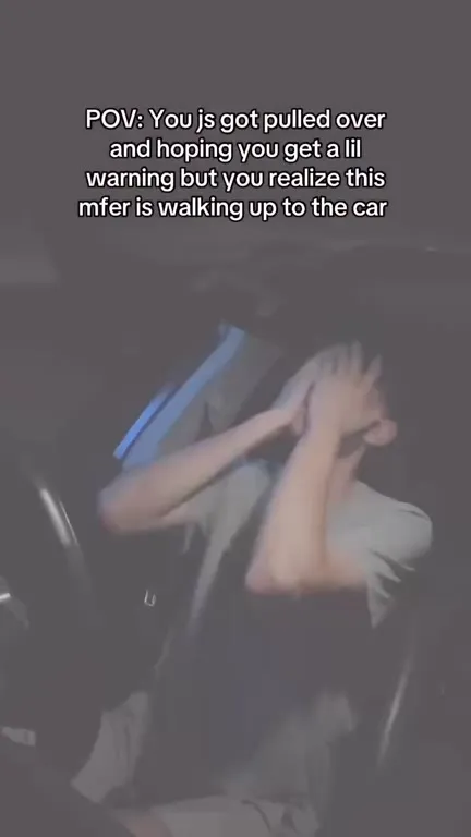 When the cop walks up