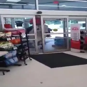 Cowboy Rides a Bull Into the Store