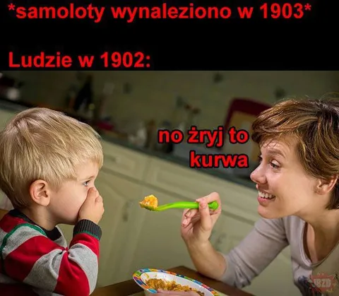Ludzie w 1902 karmią dzieci