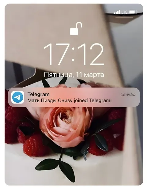 Мать Пизды снизу вошла в Telegram