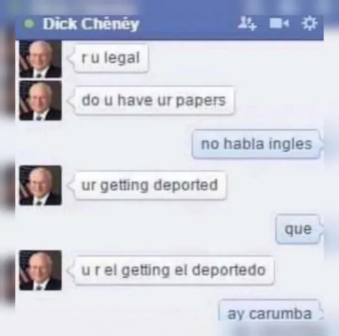 Dick Cheney Deportation Chat