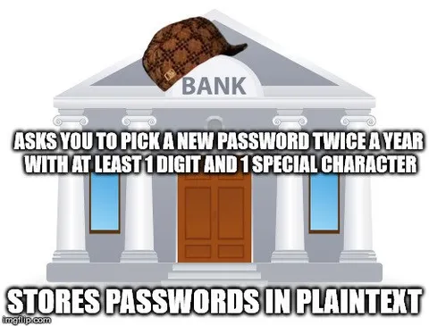 Bank Password Security