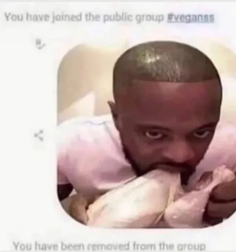 Vegan Group Removed Immediately
