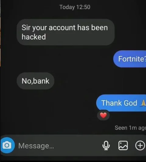 Thank God It Wasn't the Bank
