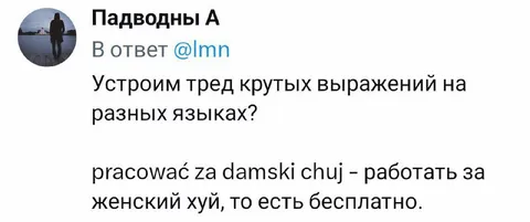 Крутые выражения на языках