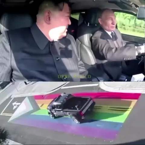 Ким смеётся, пока Путин дрифтует