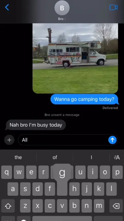 Busy Bro Misses Camping