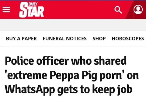 Police Officer Shares Extreme Peppa Pig Porn