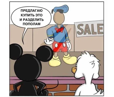 Предлагаю купить и разделить пополам