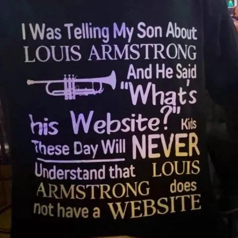 Louis Armstrong Website Joke
