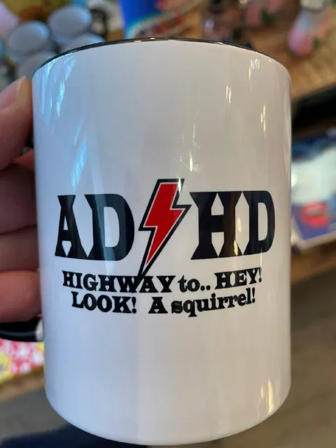 ADHD Squirrel Distraction Mug