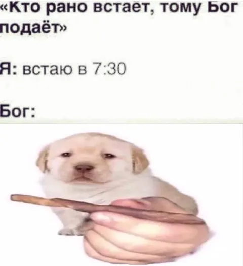 Бог подаёт не то