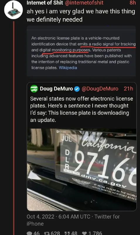 License Plate Downloading an Update
