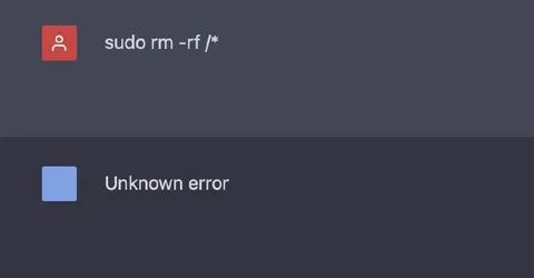 Sudo rm Unknown Error