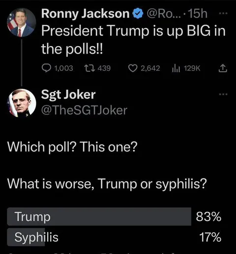 Trump or syphilis poll