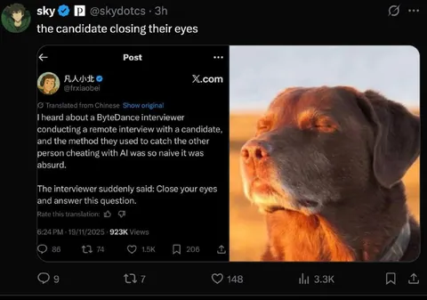 The Candidate Closing Their Eyes