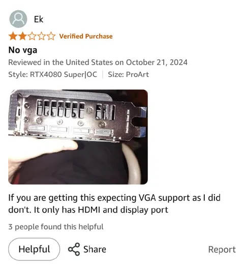 GPU With No VGA Support