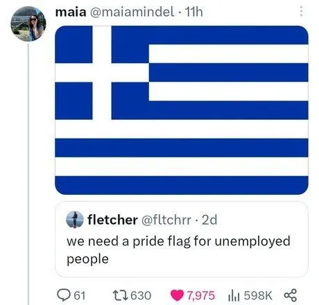 Pride Flag for Unemployed People
