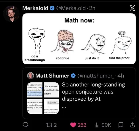 Math Breakthroughs by AI