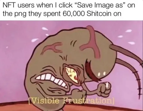 NFT users save image as