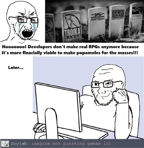 Imagine Not Pirating Games
