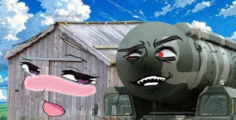 Злая ракета у сарая
