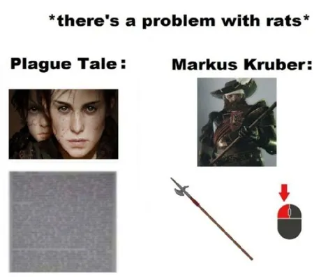 Rats in Plague Tale vs Kruber
