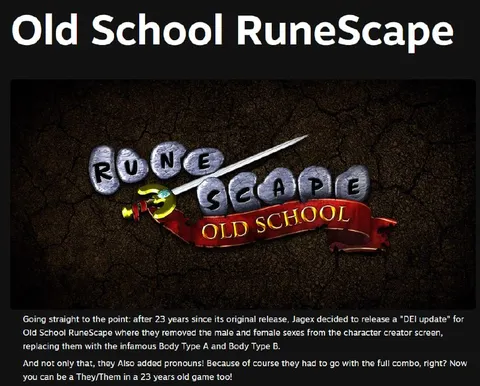Old School RuneScape DEI Update