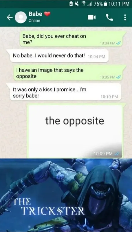 The Opposite Says Everything