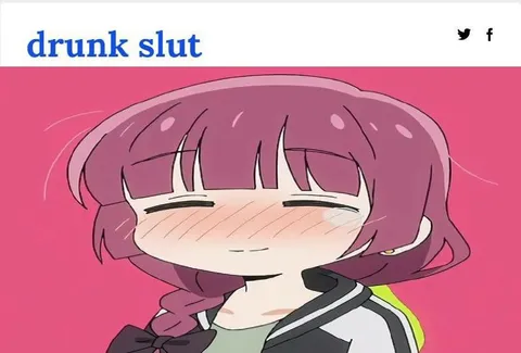 Blushing Purple-Haired Anime Girl